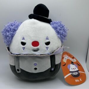 Squishmallows Small Clown Plush Ms. K from Nightmare Before Christmas.